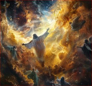 Jesus ascending into heaven